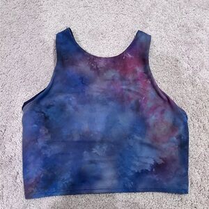 Women's Blue Tie-Dye Sports Bra